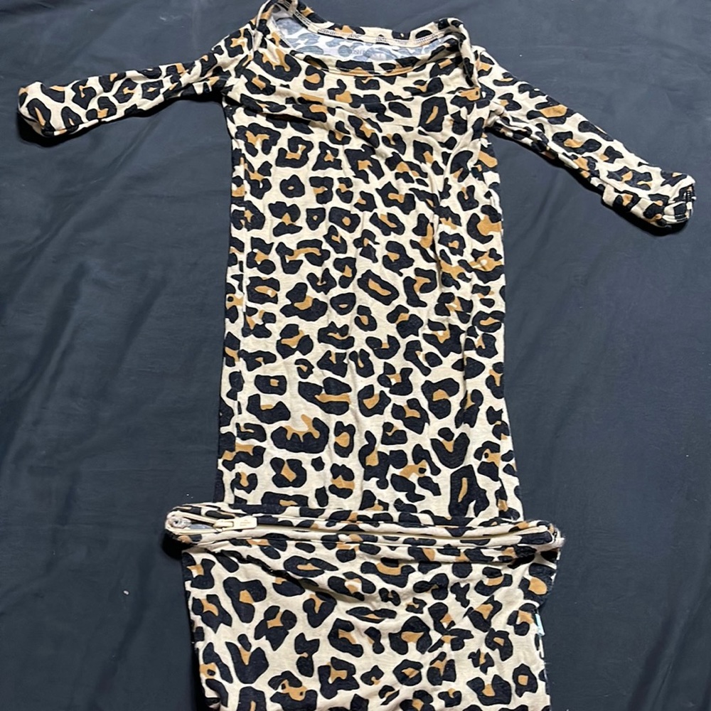 Posh peanut cheetah zipper sleeper